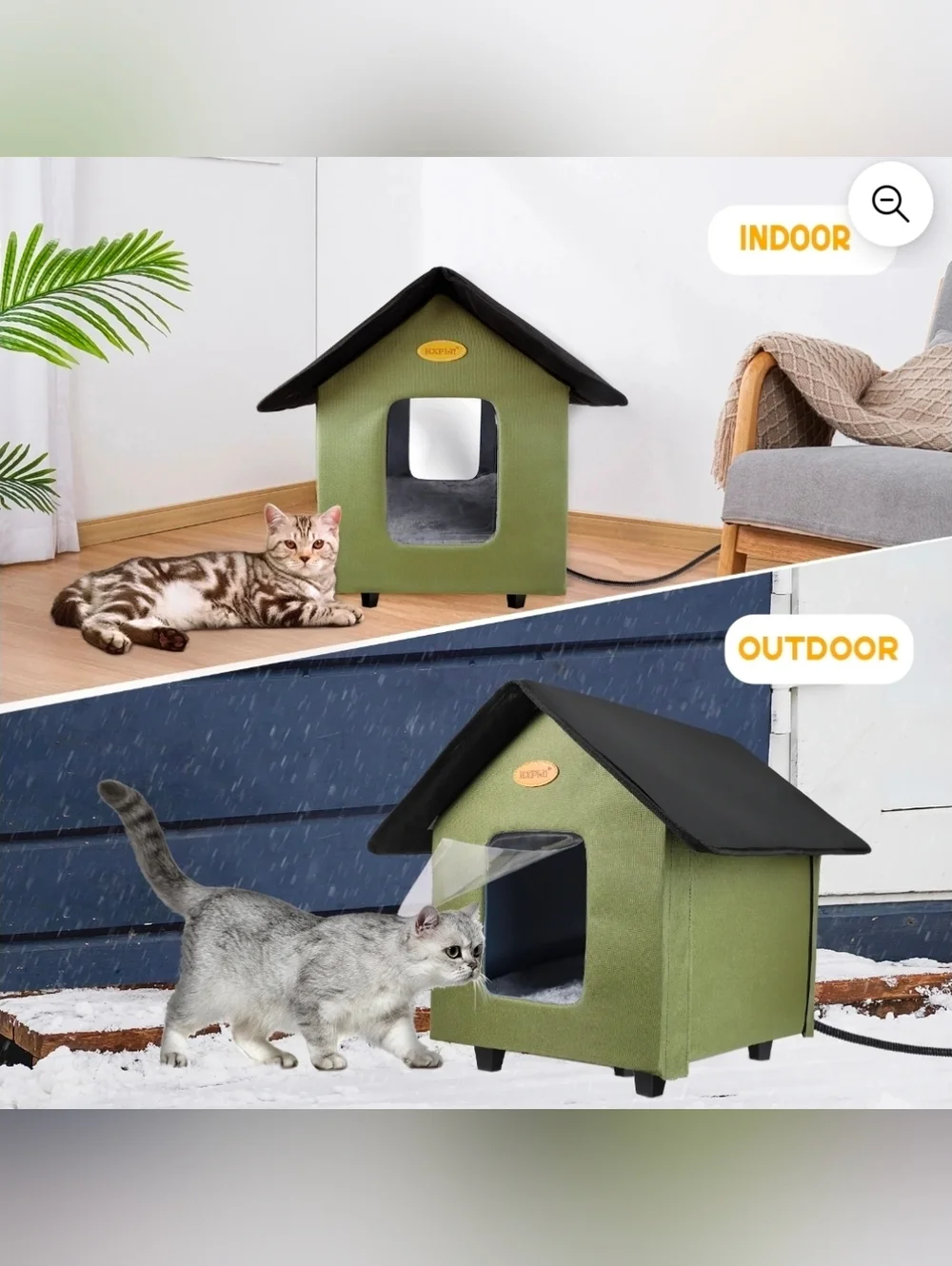Heated Cat House/ Bed for Outdoor Cats Elevated, Insulated, Heated